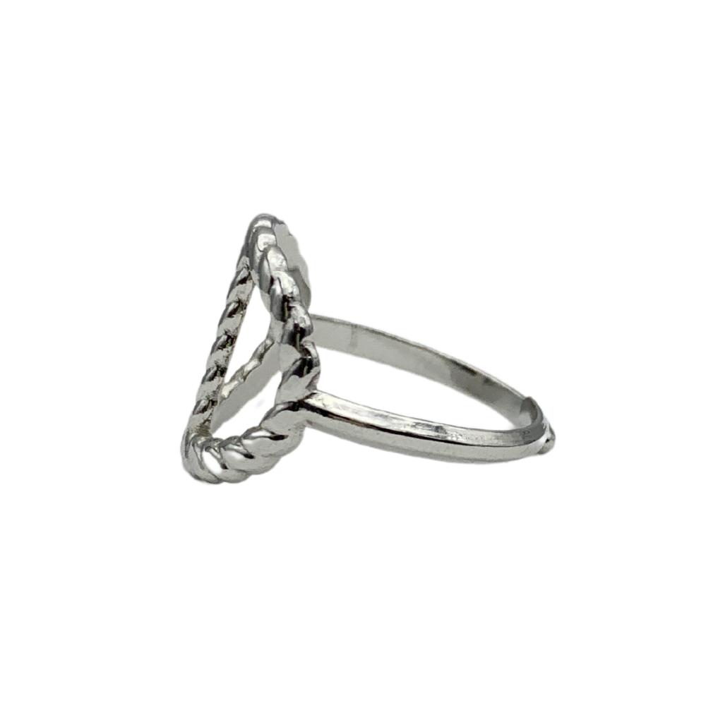 Anello Tondo in Acciaio Silver - WJ Gioielli