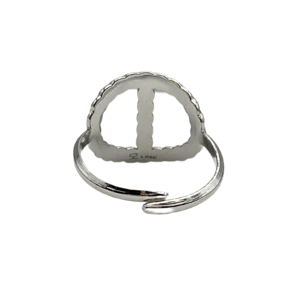 Anello Tondo in Acciaio Silver - WJ Gioielli