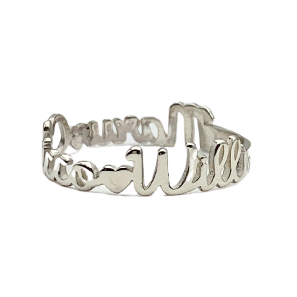 Anello Tre Nomi Personalizzabile - WJ Gioielli
