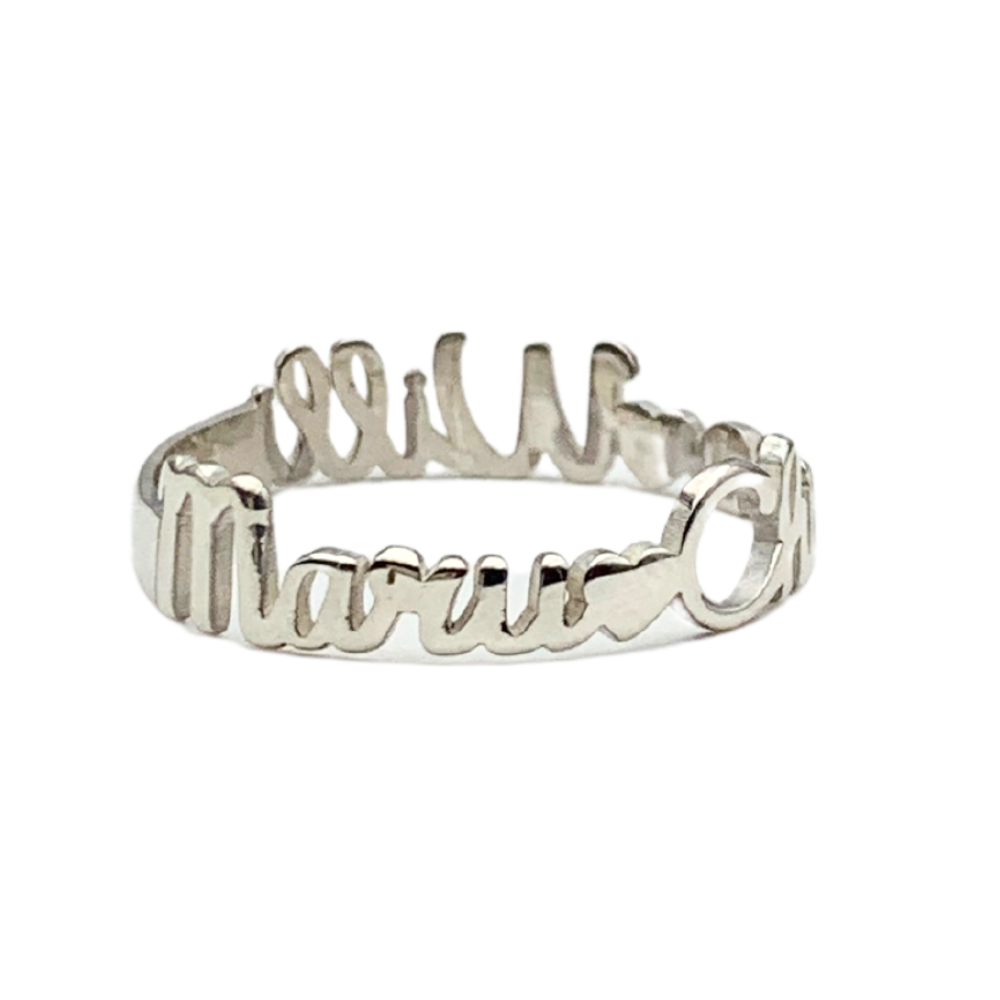 Anello Tre Nomi Personalizzabile - WJ Gioielli