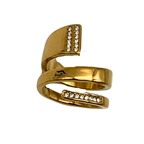 Anello Pure Twist in Acciaio Gold