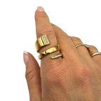 Anello Pure Twist in Acciaio Gold