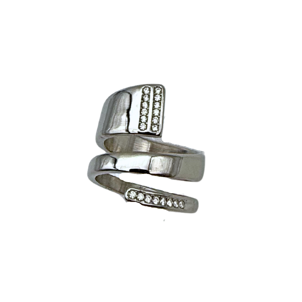 Anello Pure Twist in Acciaio Silver