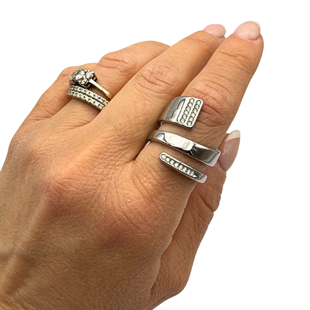 Anello Pure Twist in Acciaio Silver