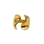 Anello Wave of Light in Acciaio Gold - WJ Gioielli