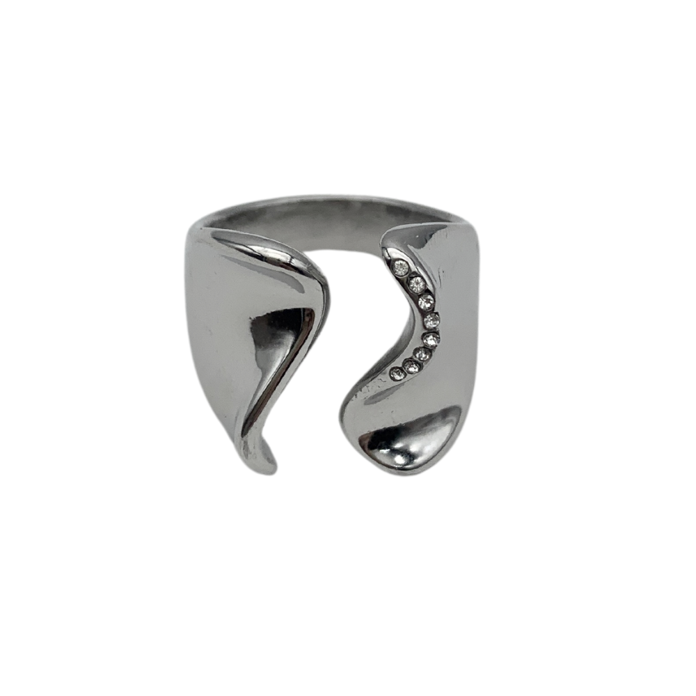 Anello Wave of Light in Acciaio Silver - WJ Gioielli