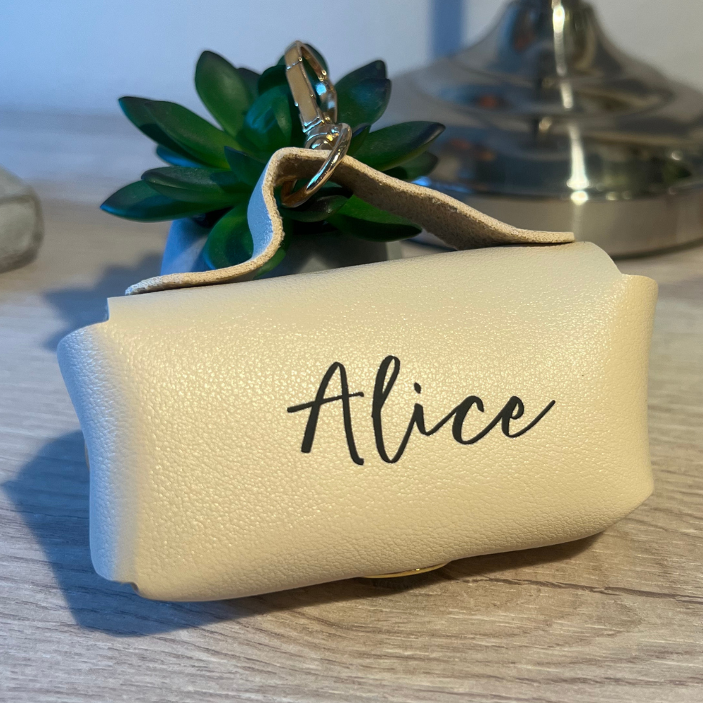 Astuccio Porta Sacchetti per Animali Beige Personalizzabile - WJ Gioielli