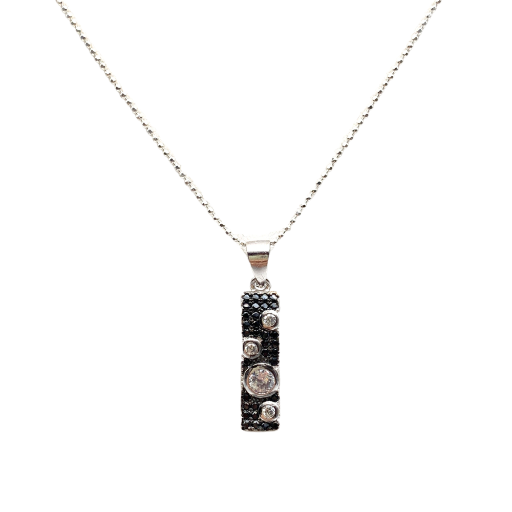 Collana Barret Zirconi Neri in Argento Silver