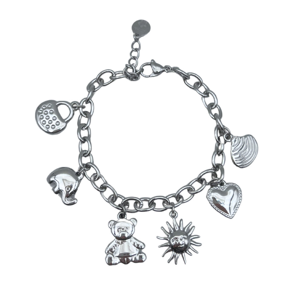 Bracciale Charms in Acciaio Silver - WJ Gioielli