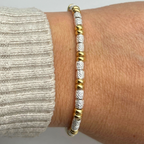 Bracciale con Pepite Puntinate e Rondelle in Argento925 - WJ Gioielli