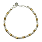 Bracciale con Pepite Puntinate e Rondelle in Argento925 - WJ Gioielli