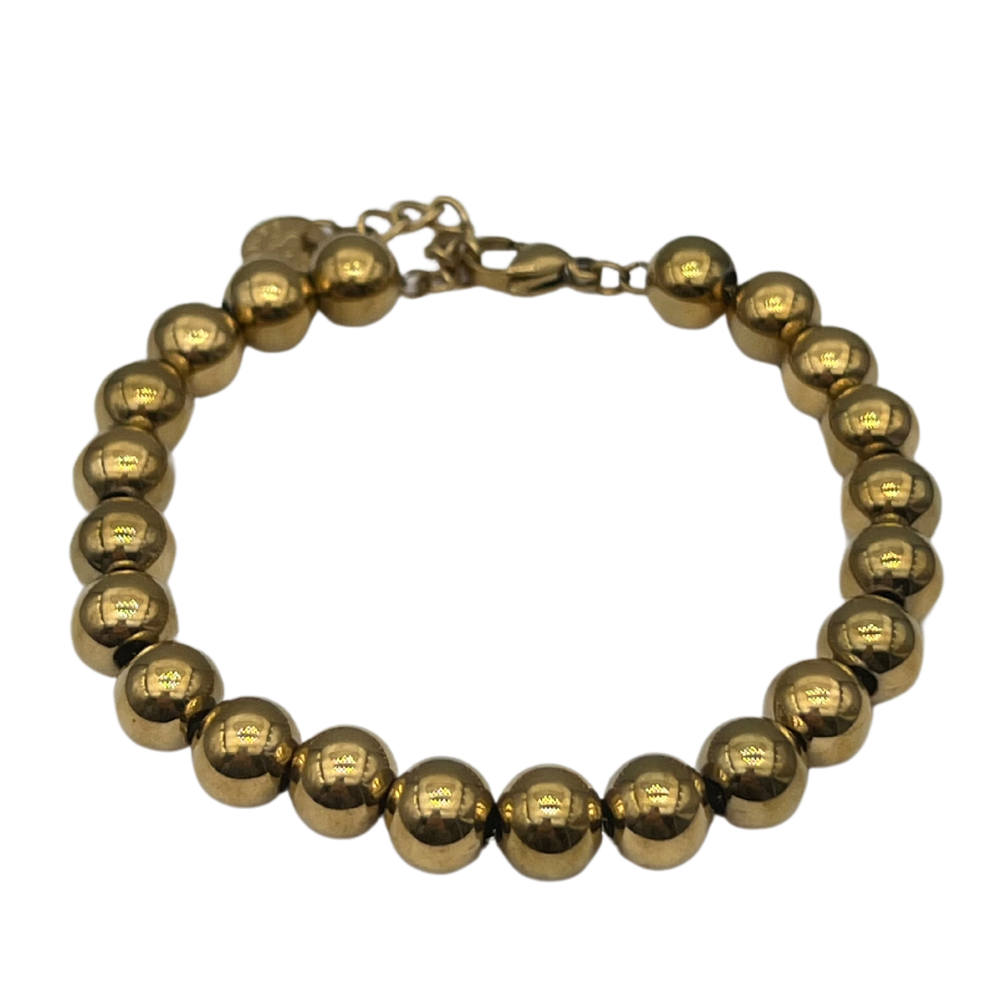 Bracciale Sfere in Acciaio Gold - WJ Gioielli