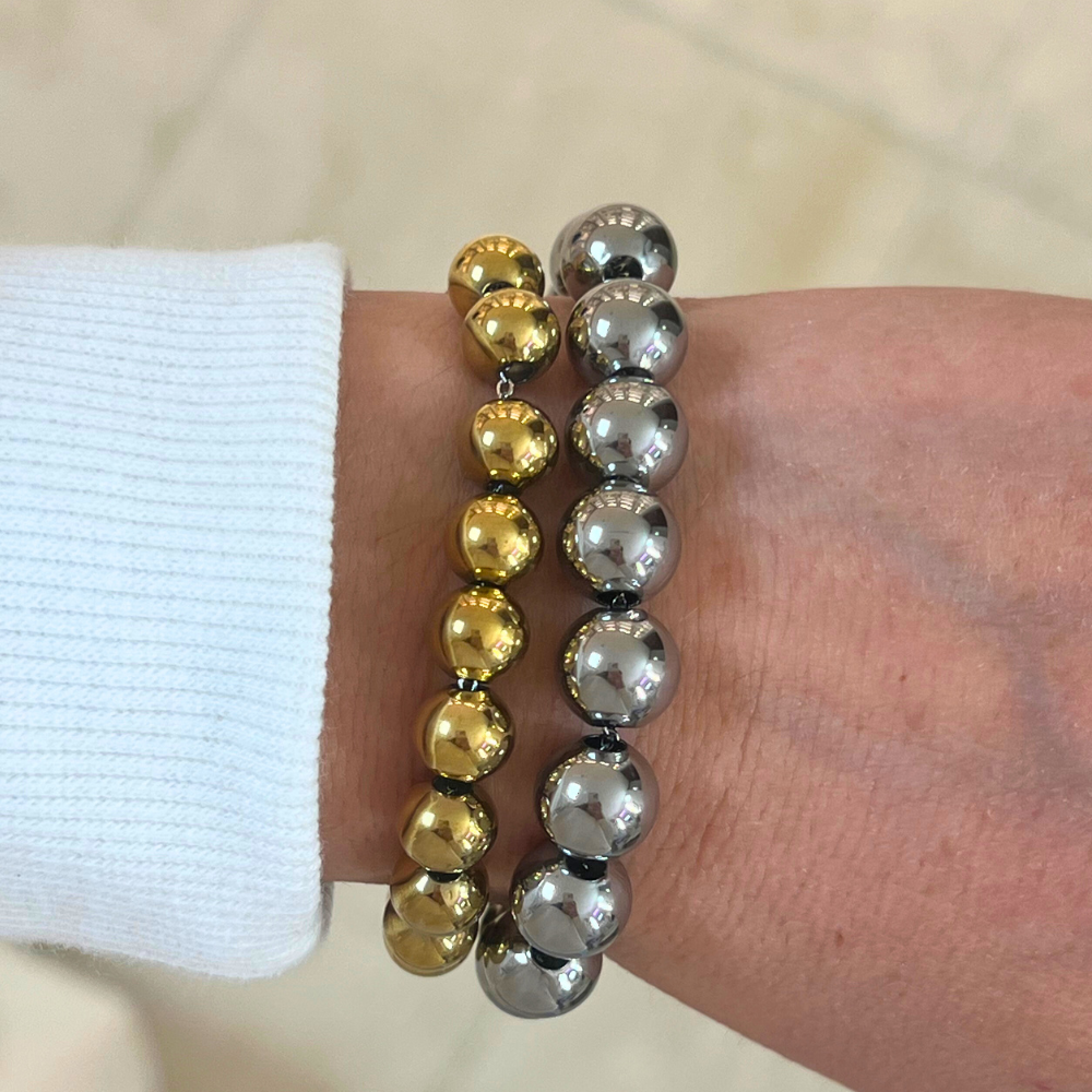 Bracciale Sfere in Acciaio Silver - WJ Gioielli
