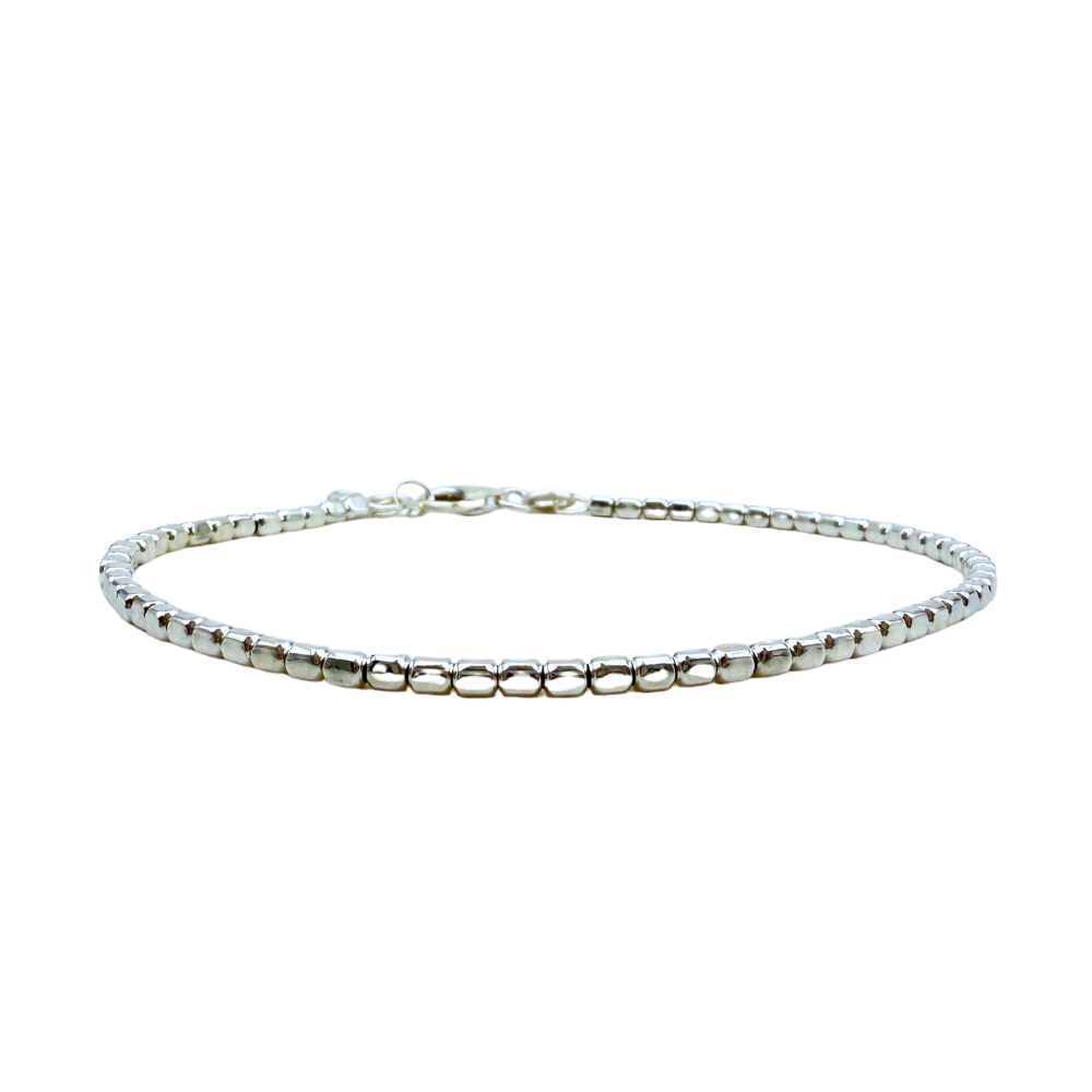Bracciale Pepite Rettangolari Mini in Argento 925