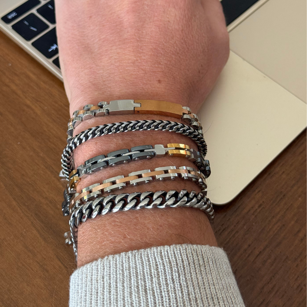 Bracciale Chain in Acciaio Silver – Maglia Grumetta