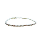 Bracciale Zigrinato Mini Pepite 2mm in Argento 925