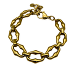 Bracciale Catena in Acciaio Gold