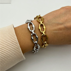 Bracciale Catena in Acciaio Gold
