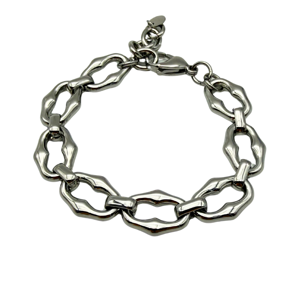 Bracciale Catena in Acciaio Silver