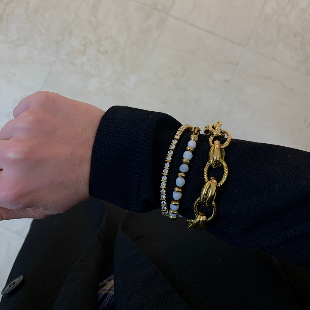 Bracciale Big Chain in Acciaio Gold - WJ Gioielli