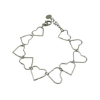 Bracciale Catena con Cuori in Acciaio Silver