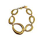 Bracciale Catena Raw Oval in Acciaio Gold