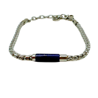 Bracciale Core in Acciaio e Lapislazzuli Blu