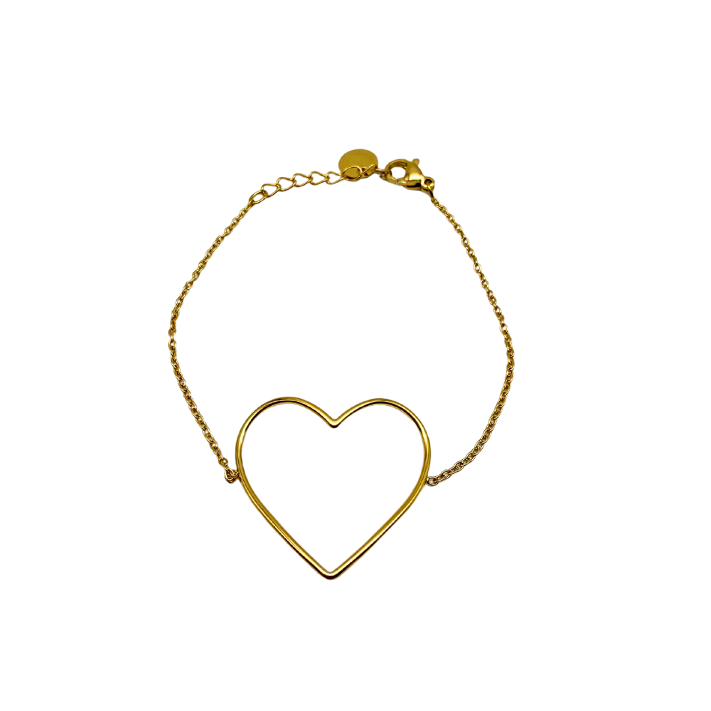 Bracciale Golden Heart in Acciaio Gold