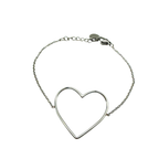 Bracciale Silver Heart in Acciaio Silver