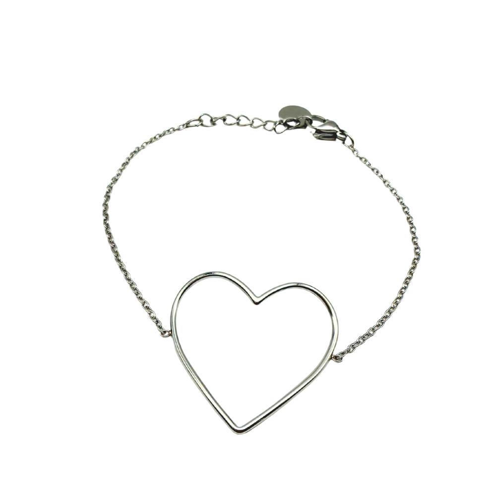 Bracciale Silver Heart in Acciaio Silver