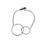 Bracciale Double Ring in acciaio silver