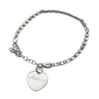 Bracciale Full Moon con Ciondolo Cuore Personalizzabile - WJ Gioielli