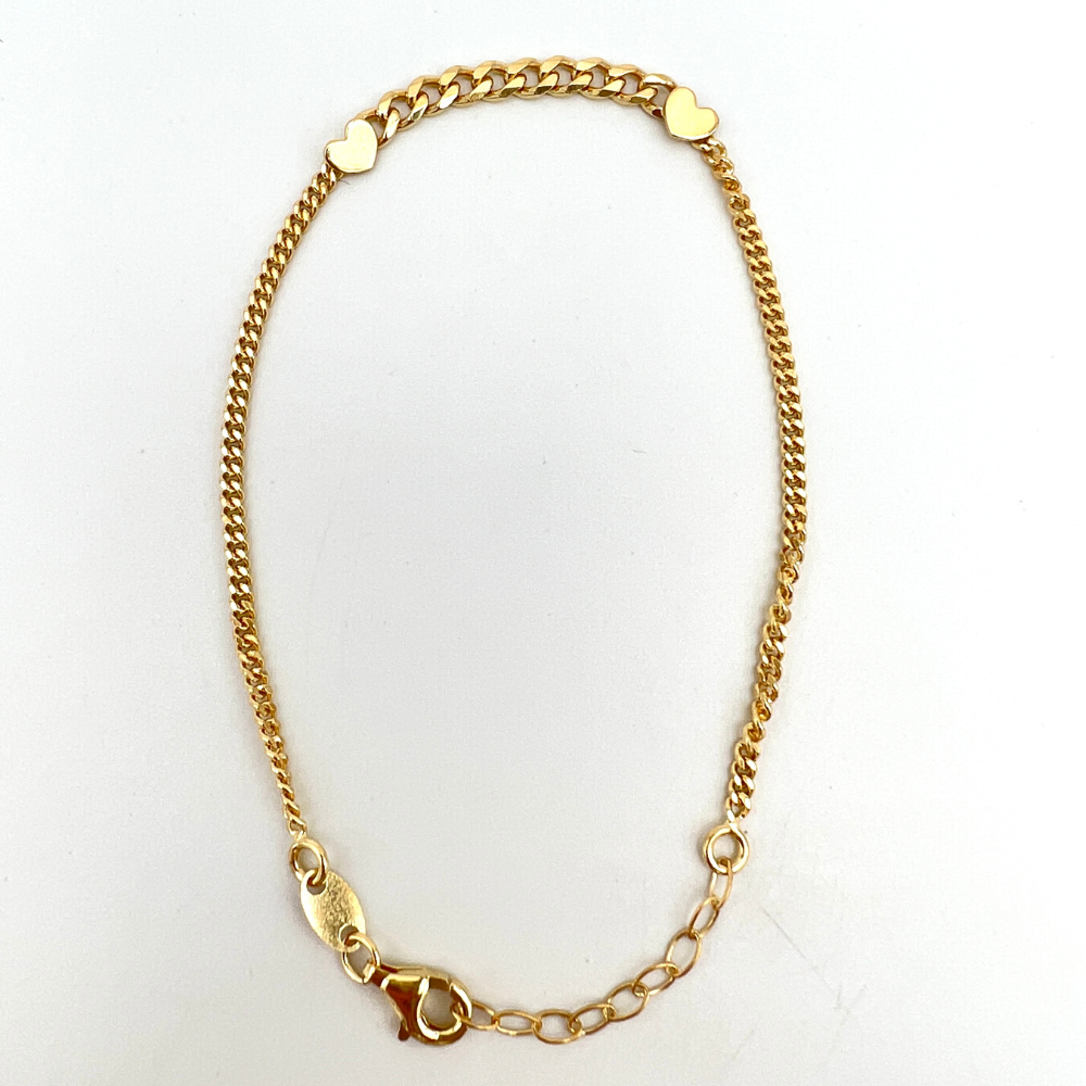 bracciale in argento placcato oro