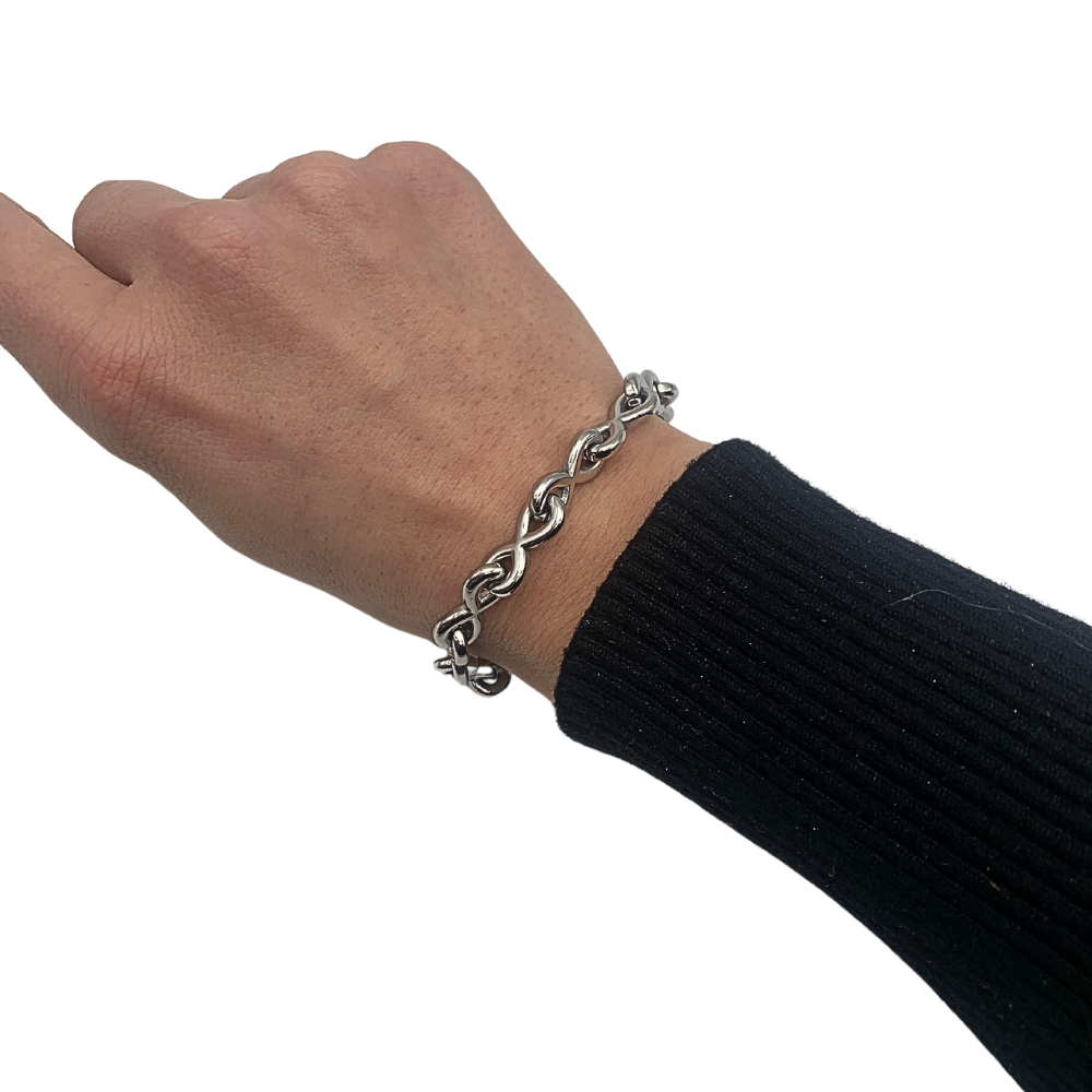 Bracciale Infinity in Acciaio Silver - WJ Gioielli