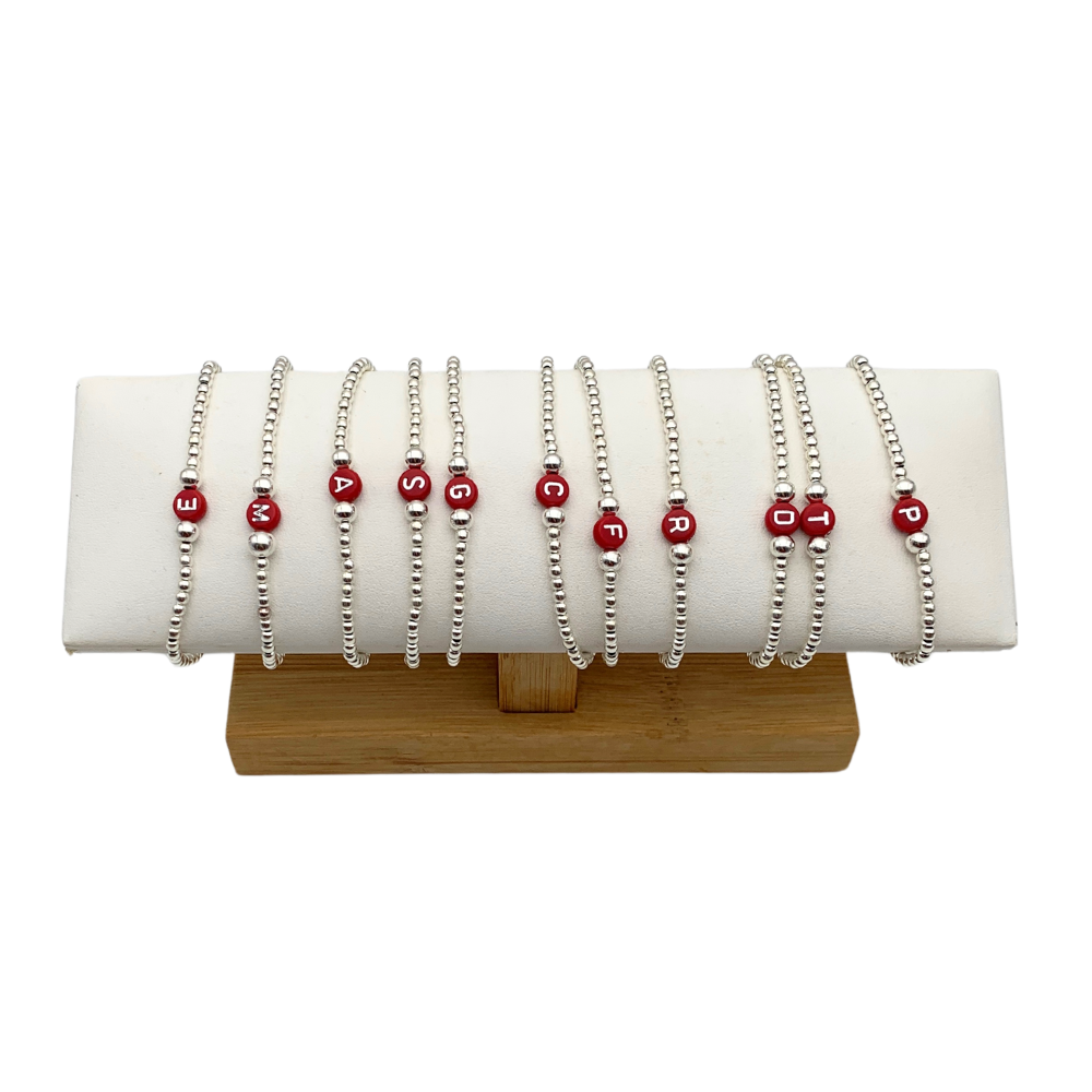 Bracciale Letter con Pepite in Argento Silver - WJ Gioielli