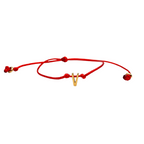 Bracciale Letter Rosso in Acciaio Gold - WJ Gioielli