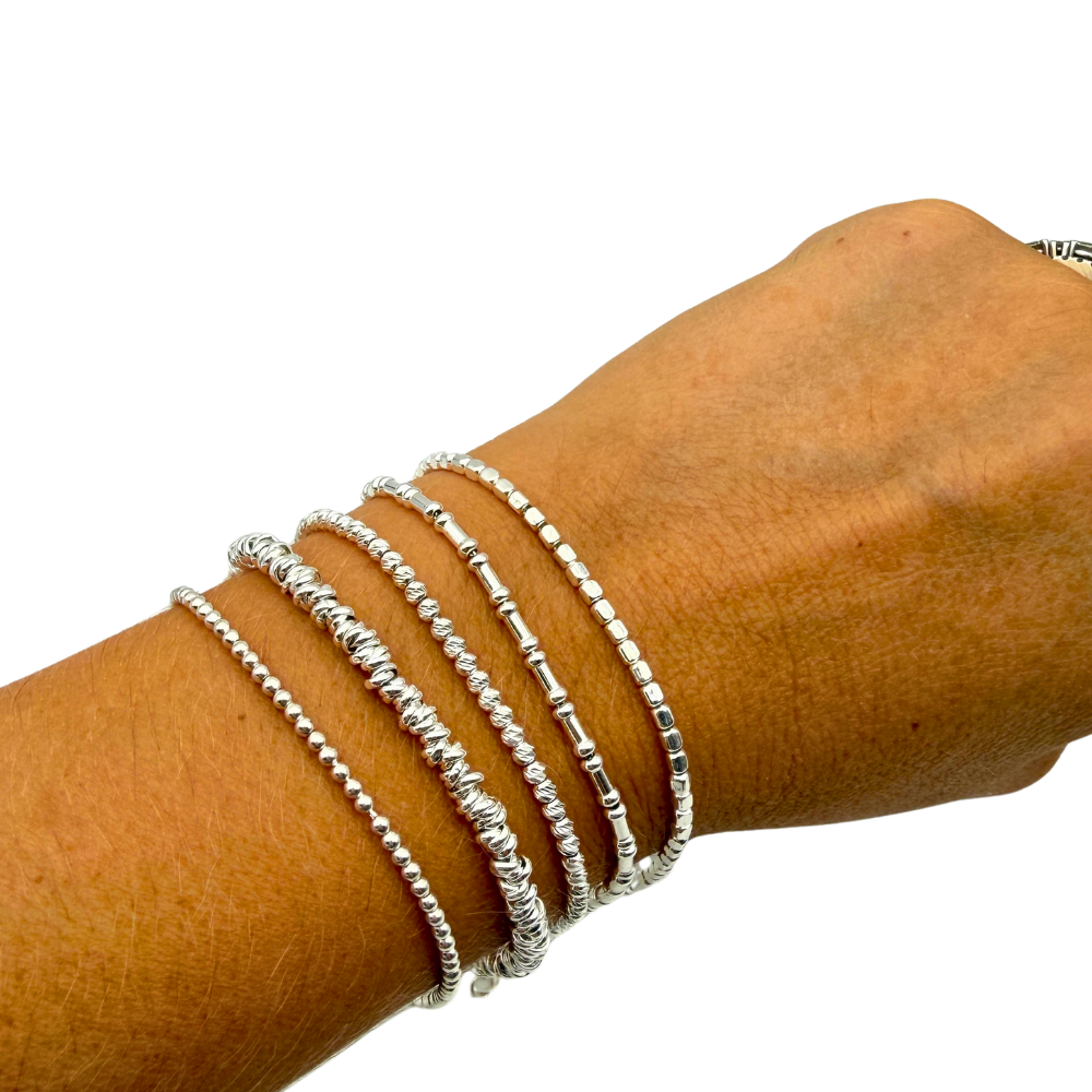 Bracciale Cilindri Mini in Argento 925