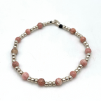 Bracciale Pepite e Pietre Rosa in Argento Silver - WJ Gioielli