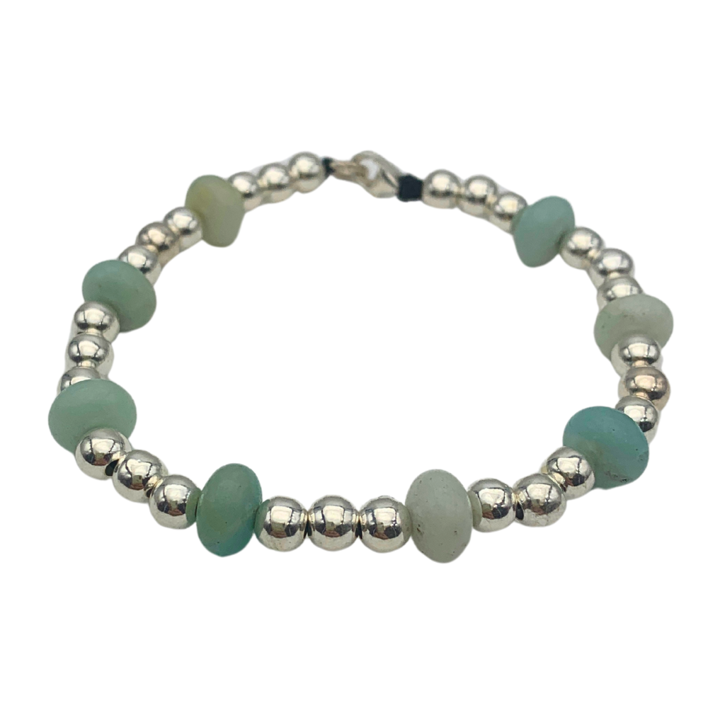 Bracciale Pietre Naturali Verdi e Pepite in Argento Silver - WJ Gioielli