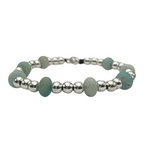 Bracciale Pietre Naturali Verdi e Pepite in Argento Silver - WJ Gioielli