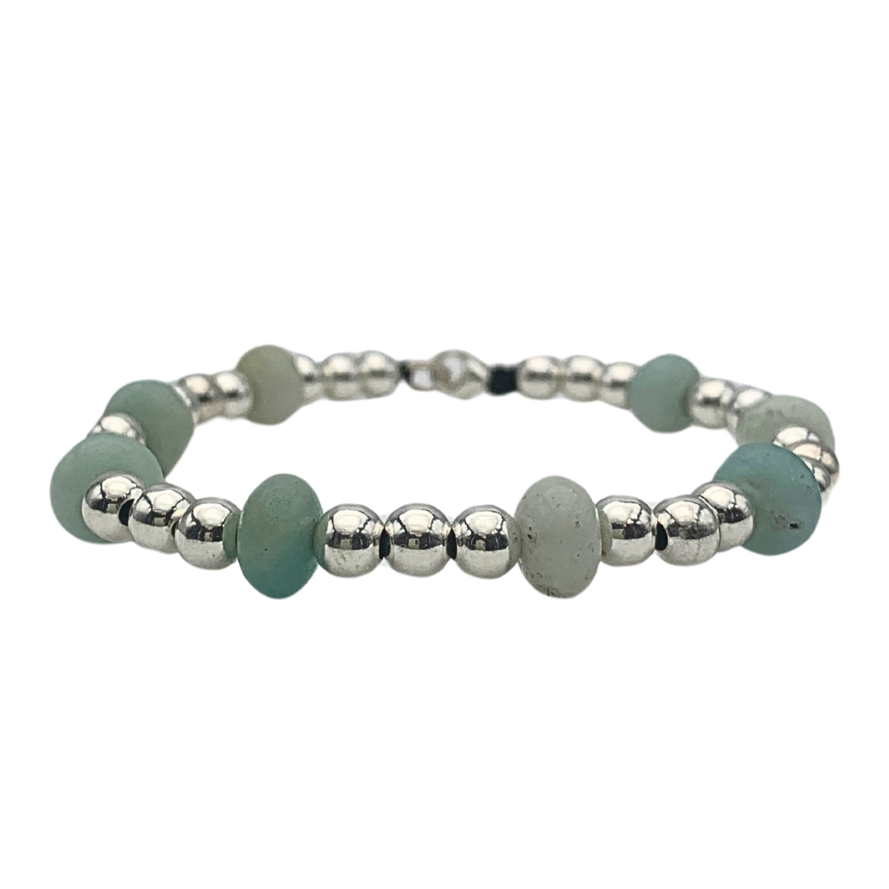 Bracciale Pietre Naturali Verdi e Pepite in Argento Silver - WJ Gioielli