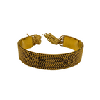 Bracciale Rigido Frange in Acciaio Gold