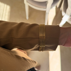 Bracciale Rigido Frange in Acciaio Gold