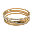 Bracciale Rigido Glimmering in Acciaio Gold - WJ Gioielli