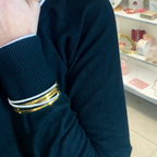 Bracciale Rigido Glimmering in Acciaio Gold - WJ Gioielli