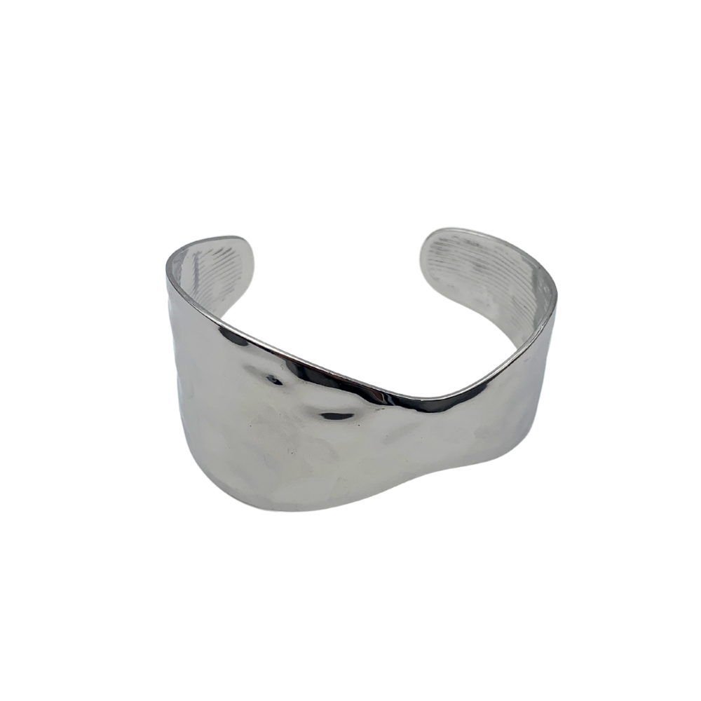 Bracciale Rigido Wave in Acciaio Silver - WJ Gioielli