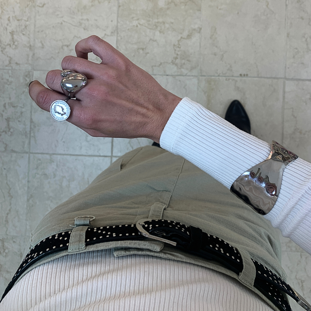 Bracciale Rigido Wave in Acciaio Silver - WJ Gioielli