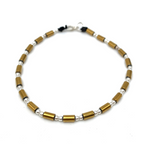 bracciale rondelle gold e pepite silver in argento
