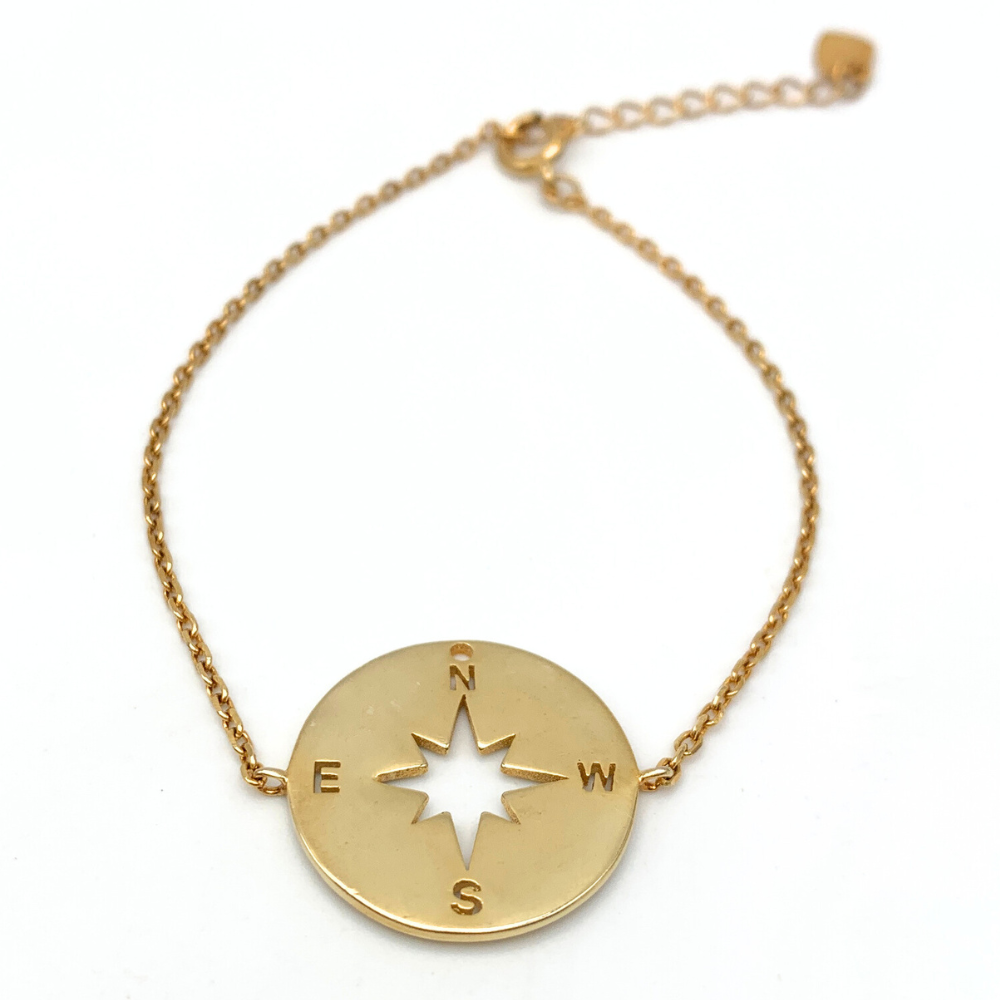 Bracciale Rosa dei Venti in Argento Gold - WJ Gioielli