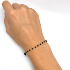 bracciale in argento gold rosario